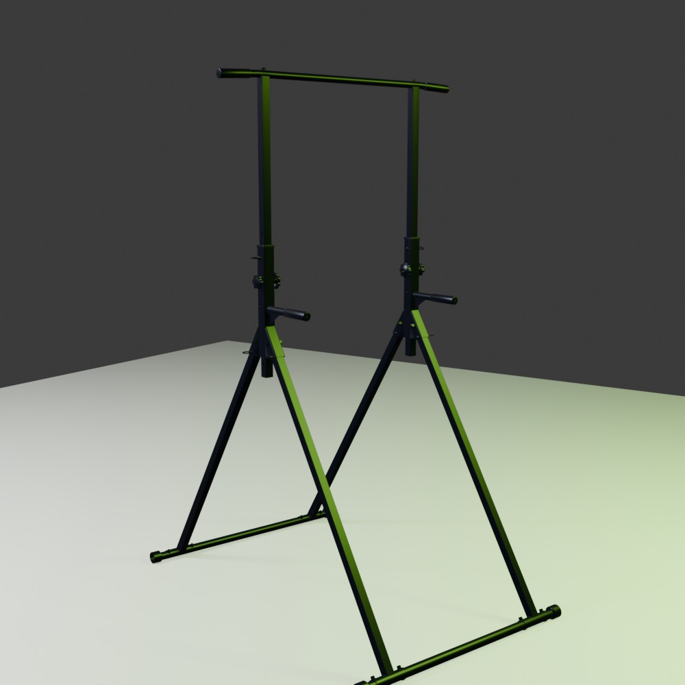 KAILEX patent pull-up and dip station CAD render