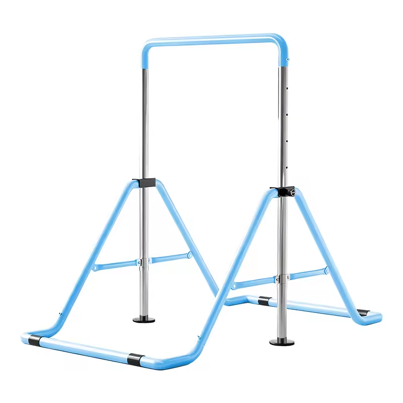 Sky blue adjustable junior gymnastics bar